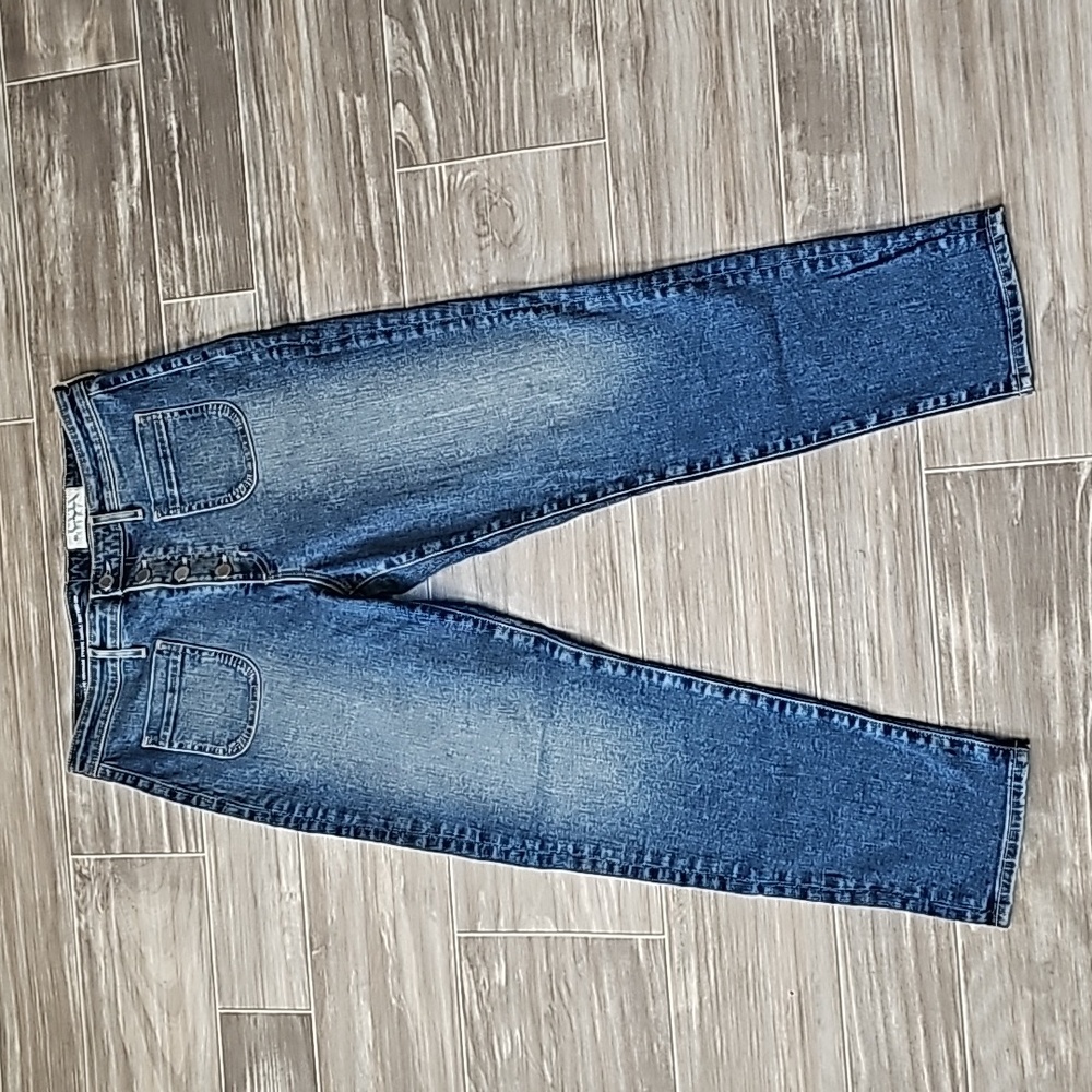 AG Adriano Goldschmied Stevie Ankle Button-Up Jeans | Size 32 Petite